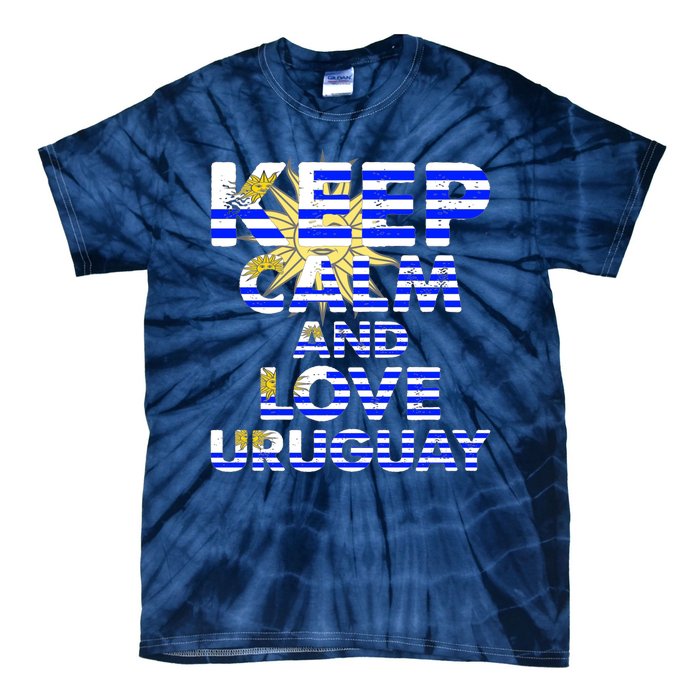 Keep Calm And Love Uruguay Tie-Dye T-Shirt