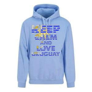 Keep Calm And Love Uruguay Unisex Surf Hoodie