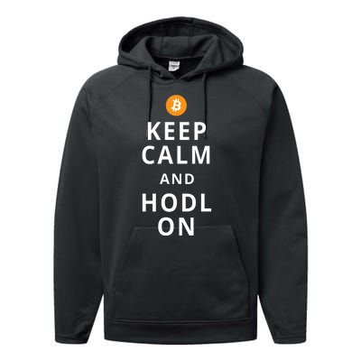 Keep Cam And Hodl On Bitcoin Performance Fleece Hoodie