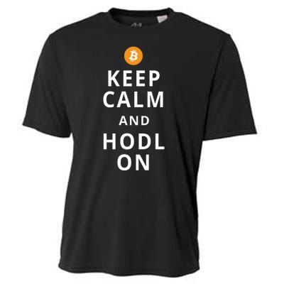 Keep Cam And Hodl On Bitcoin Cooling Performance Crew T-Shirt