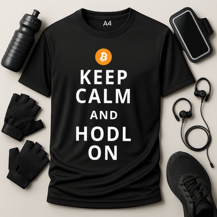 Keep Cam And Hodl On Bitcoin Performance Shirt