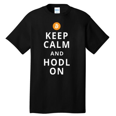 Keep Cam And Hodl On Bitcoin Tall T-Shirt