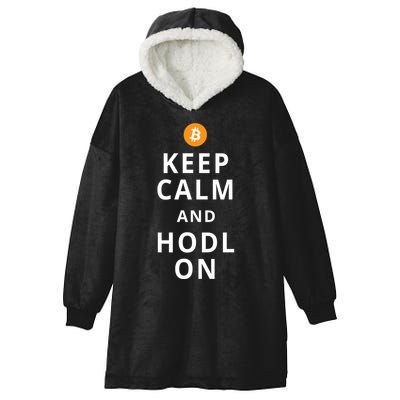 Keep Cam And Hodl On Bitcoin Hooded Wearable Blanket