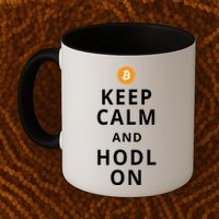 Keep Cam And Hodl On Bitcoin Mug