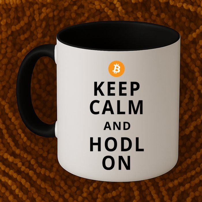 Keep Cam And Hodl On Bitcoin Mug