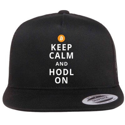 Keep Cam And Hodl On Bitcoin Flatbill Hat