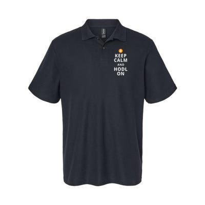 Keep Cam And Hodl On Bitcoin Softstyle Adult Sport Polo