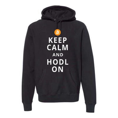 Keep Cam And Hodl On Bitcoin Premium Hoodie