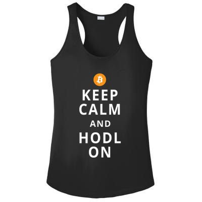 Keep Cam And Hodl On Bitcoin Ladies PosiCharge Competitor Racerback Tank