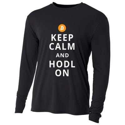 Keep Cam And Hodl On Bitcoin Cooling Performance Long Sleeve Crew