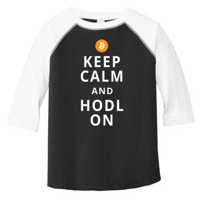 Keep Cam And Hodl On Bitcoin Toddler Fine Jersey T-Shirt