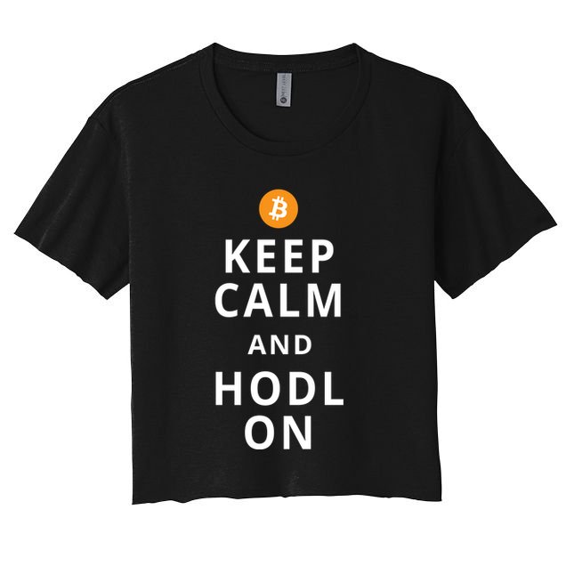 Keep Cam And Hodl On Bitcoin Crop Top