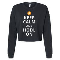 Keep Cam And Hodl On Bitcoin Cropped Pullover Crew