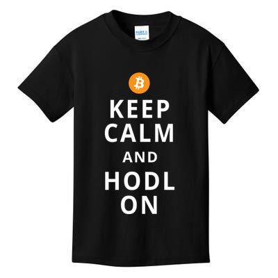 Keep Cam And Hodl On Bitcoin Kids T-Shirt