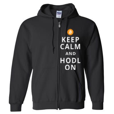 Keep Cam And Hodl On Bitcoin Full Zip Hoodie