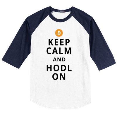 Keep Cam And Hodl On Bitcoin Baseball Sleeve Shirt