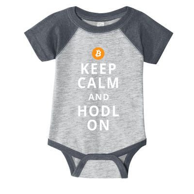 Keep Cam And Hodl On Bitcoin Infant Baby Jersey Bodysuit