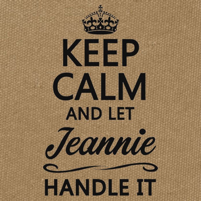 Keep Calm And Let Jeans Handle It Funny Name Gift Cotton Canvas Backpack
