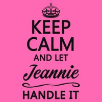 Keep Calm And Let Jeans Handle It Funny Name Gift Stripe Pom Pom Beanie