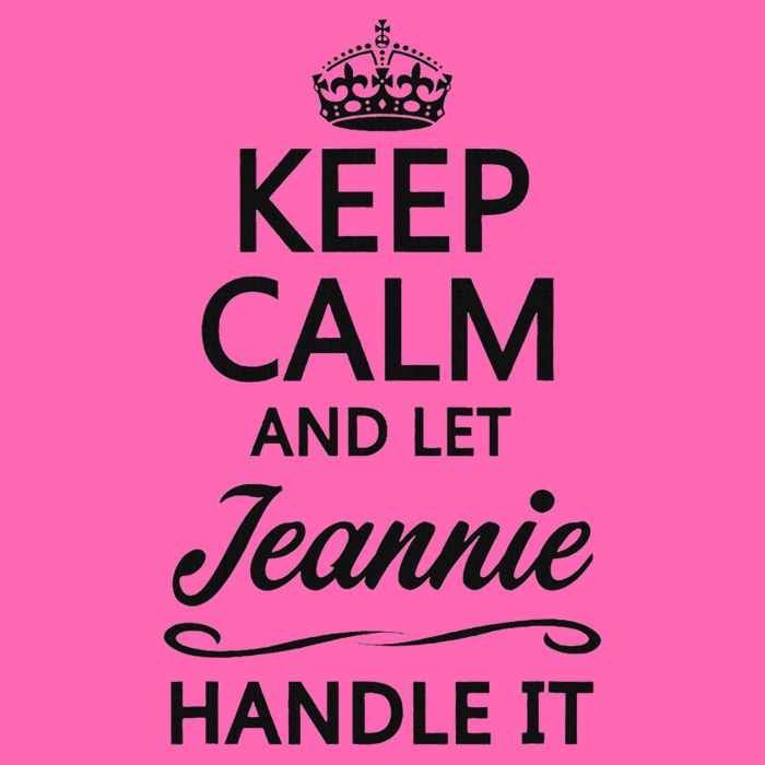 Keep Calm And Let Jeans Handle It Funny Name Gift Stripe Pom Pom Beanie