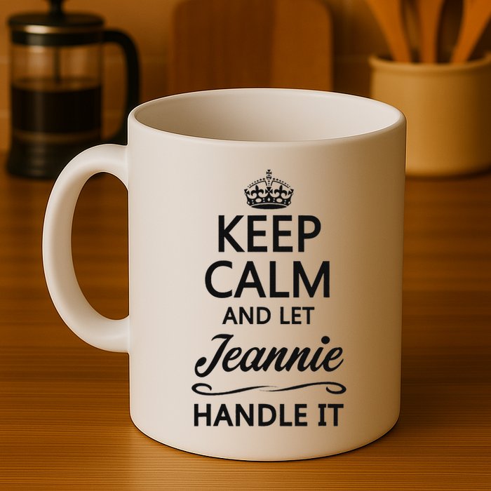Keep Calm And Let Jeans Handle It Funny Name Gift Mug
