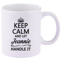 Keep Calm And Let Jeans Handle It Funny Name Gift 11oz C Handle Ceramic Mug