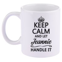 Keep Calm And Let Jeans Handle It Funny Name Gift 11oz C Handle Ceramic Mug