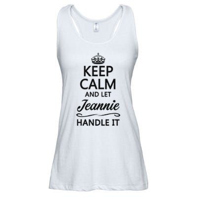 Keep Calm And Let Jeans Handle It Funny Name Gift Ladies Essential Flowy Tank