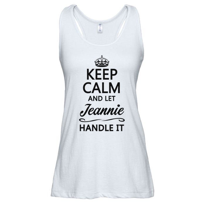 Keep Calm And Let Jeans Handle It Funny Name Gift Ladies Essential Flowy Tank
