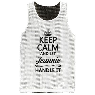 Keep Calm And Let Jeans Handle It Funny Name Gift Mesh Reversible Basketball Jersey Tank