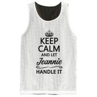 Keep Calm And Let Jeans Handle It Funny Name Gift Mesh Reversible Basketball Jersey Tank