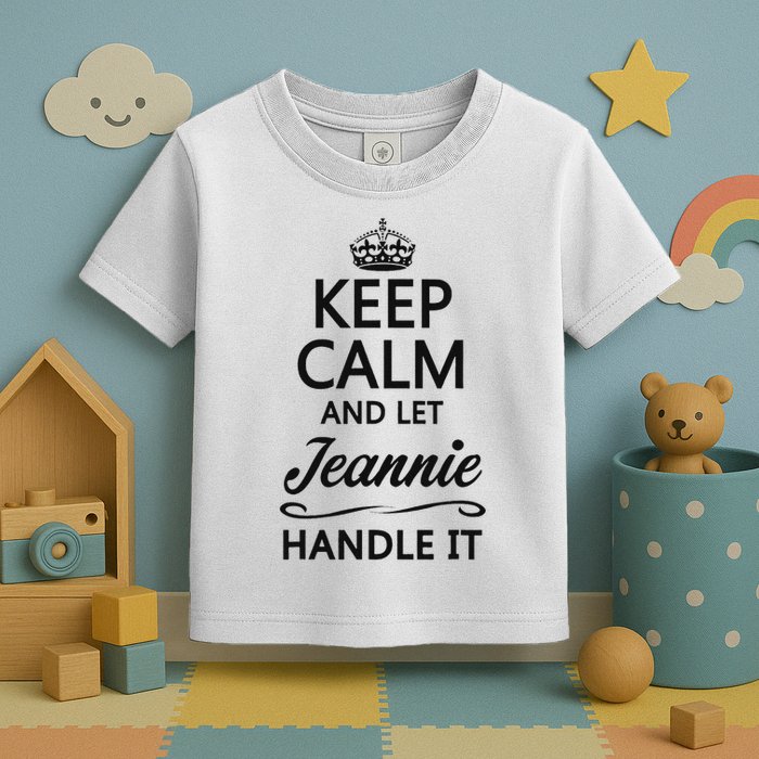 Keep Calm And Let Jeans Handle It Funny Name Gift Toddler T-Shirt