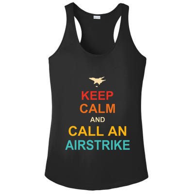 Keep Calm And Call An Airstrike Ladies PosiCharge Competitor Racerback Tank