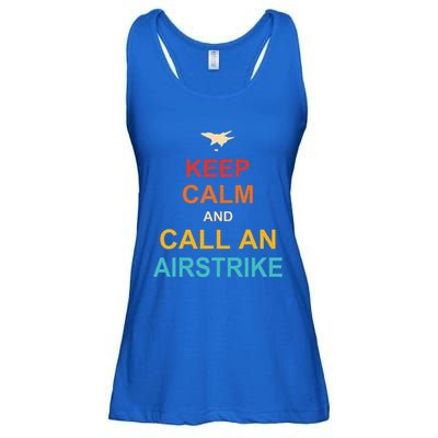 Keep Calm And Call An Airstrike Ladies Essential Flowy Tank