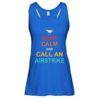 Keep Calm And Call An Airstrike Ladies Essential Flowy Tank