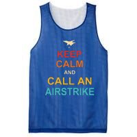 Keep Calm And Call An Airstrike Mesh Reversible Basketball Jersey Tank