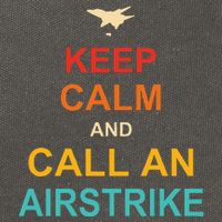 Keep Calm And Call An Airstrike Cotton Canvas Backpack
