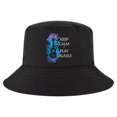 KEEP CALM And PLAY UKULELE Tribal Colorful Cool Comfort Performance Bucket Hat