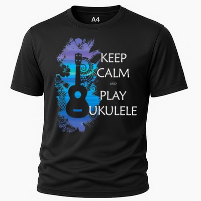 KEEP CALM And PLAY UKULELE Tribal Colorful Performance Shirt