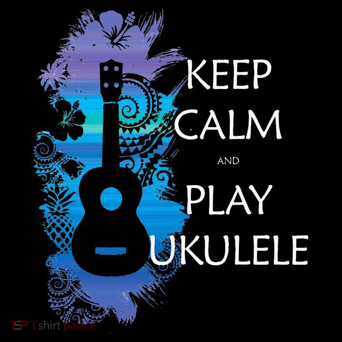KEEP CALM And PLAY UKULELE Tribal Colorful Women's Racerback Tank