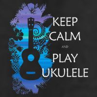 KEEP CALM And PLAY UKULELE Tribal Colorful Golf Towel