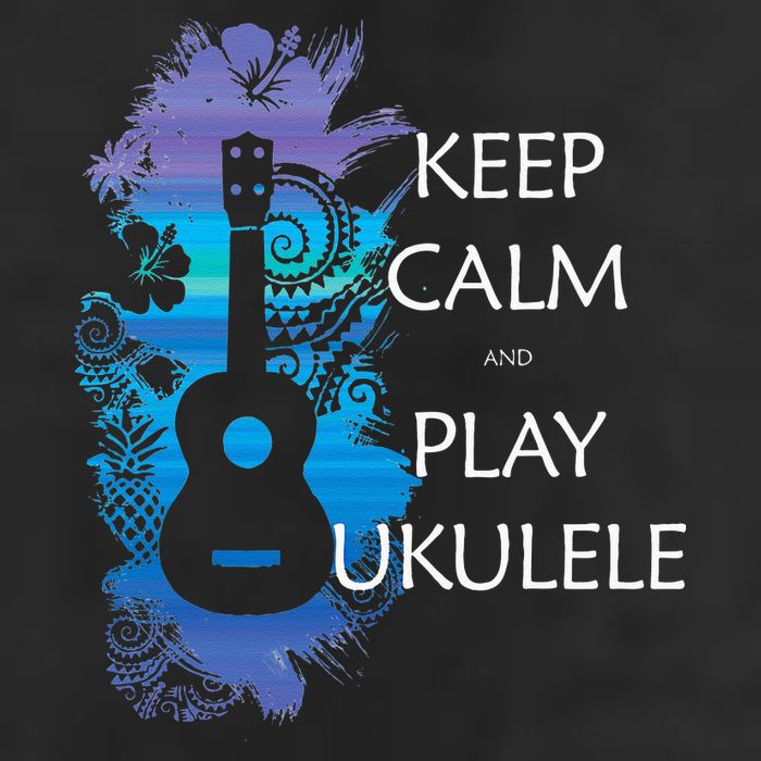 KEEP CALM And PLAY UKULELE Tribal Colorful Golf Towel
