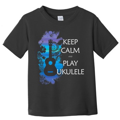 KEEP CALM And PLAY UKULELE Tribal Colorful Toddler T-Shirt