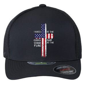 Kneel Cross At The Cross Memorial Day Never Forget Veteran Flexfit Unipanel Trucker Cap