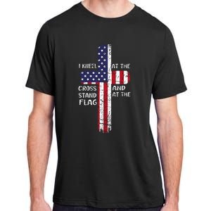 Kneel Cross At The Cross Memorial Day Never Forget Veteran Adult ChromaSoft Performance T-Shirt