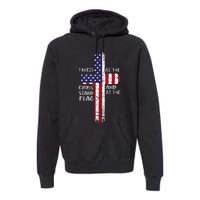 Kneel Cross At The Cross Memorial Day Never Forget Veteran Premium Hoodie