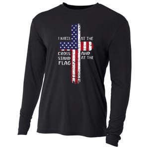 Kneel Cross At The Cross Memorial Day Never Forget Veteran Cooling Performance Long Sleeve Crew