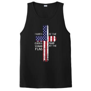 Kneel Cross At The Cross Memorial Day Never Forget Veteran PosiCharge Competitor Tank