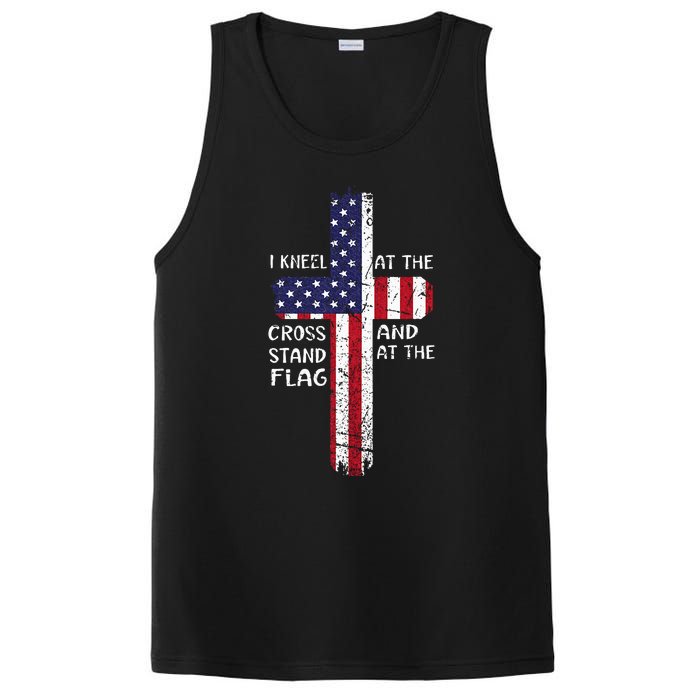 Kneel Cross At The Cross Memorial Day Never Forget Veteran PosiCharge Competitor Tank