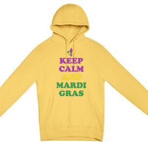 Keep Calm And Mardi Gras Festive Premium Pullover Hoodie